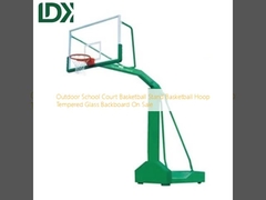 Outdoor School Court Basketball Stand Basketball Hoop Tempered Glass Backboard On Sale