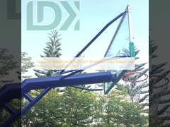 Outdoor Basketball Stand With Tempered Glass Backboard Inground Baketball Hoop