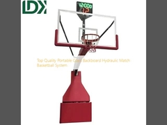 Top Quality Portable Glass Backboard Hydraulic Match Basketball System