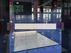 Standard Panoramic Squash Court Competition Training Squash Venue Blue GlassWall