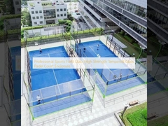 Professional Sports Field Glass High Strength Tempered Glass Padel Court Enclosure