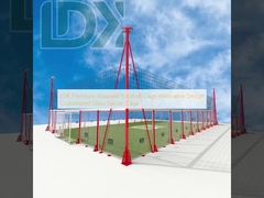 LDK Premium Glasswall Football Cage Innovative Design Customized Glass Soccer Cage