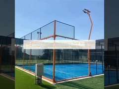 High Quality Indoor Outdoor Panoramic Padel Tennis Court Roof Supplier Customized Removable Padel Tennis Court