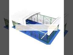 Customized Size LDK Sports Equipment Outdoor Indoor Panoramic Padel Court Cost Portable Paddle Tennis Court With Roof